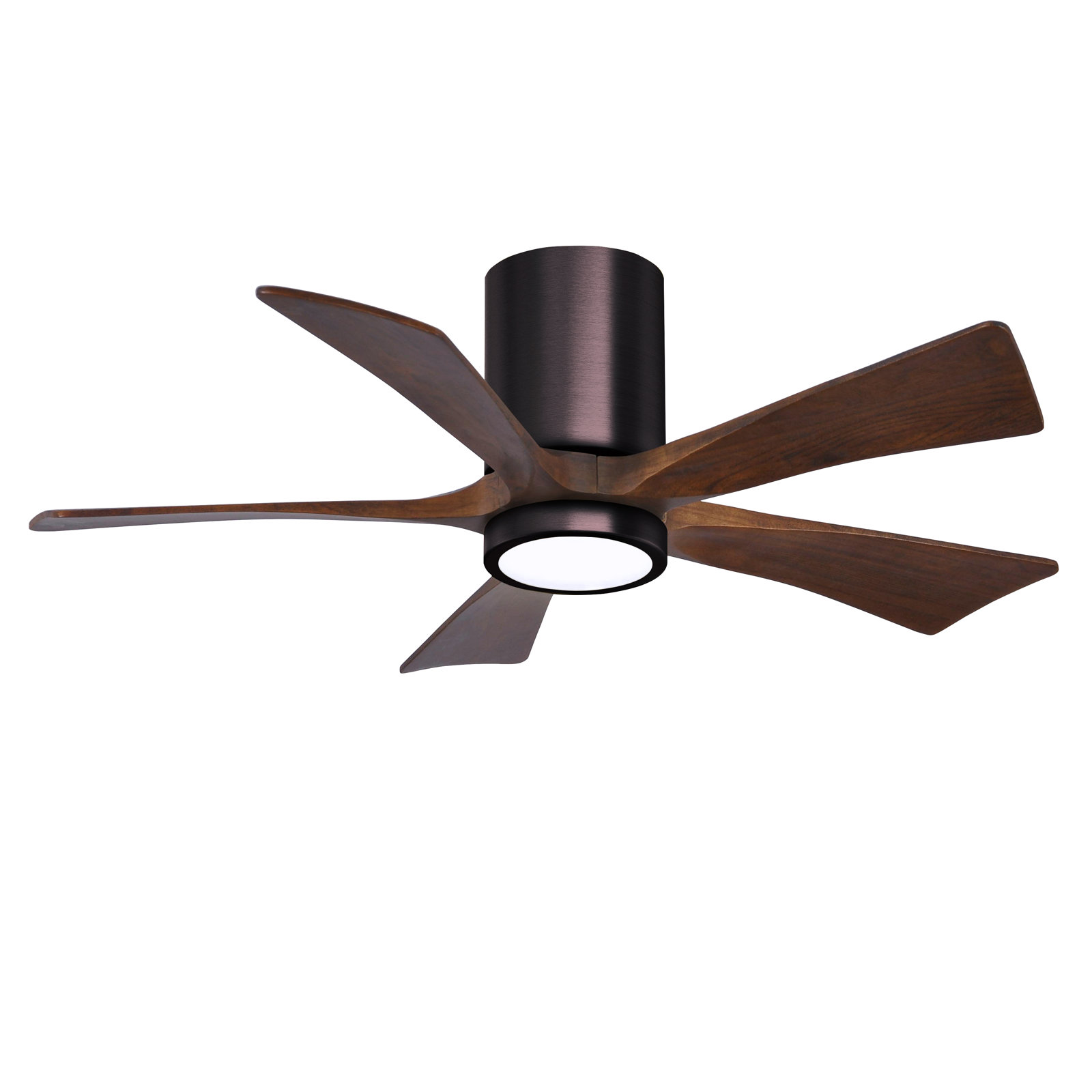 Irene Ceiling Fan with LED Light Kit, Brushed Bronze, 42", Walnut Tone