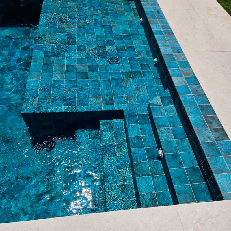 Tahiti 6 in. x 6 in. Porcelain Tile, Turqoise Blue, Matte
