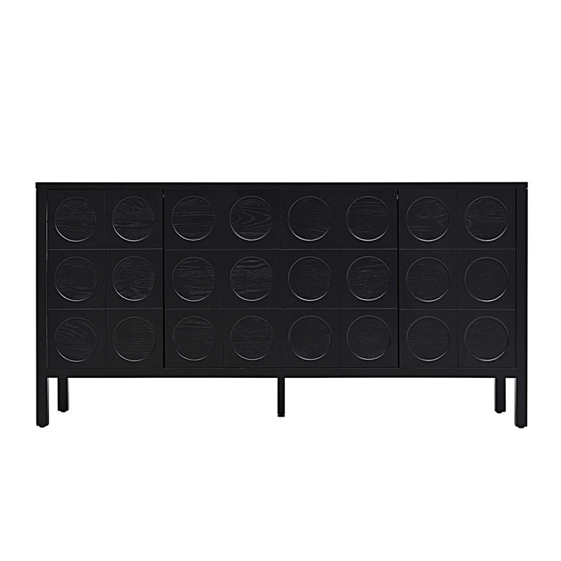 Armoire de rangement Buffet avec porte en forme de cercle géométrique unique