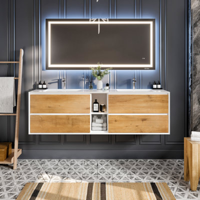Eviva Acclaim 30"W x 22"D Bathroom Vanity with Undermount Porcelain Sink