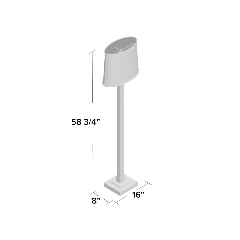 Varick Floor Lamp, Polished Nickel