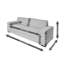 Charee 3 Seater Corduroy Fabric Sofa-1043083561
