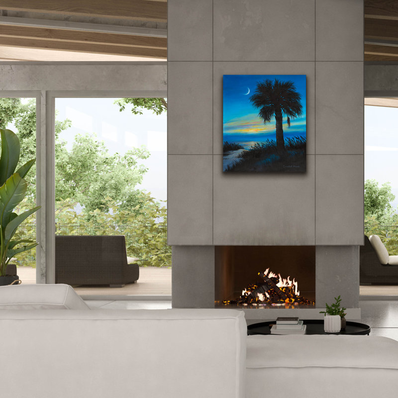  «Palmetto Dusk» par Campbell Frost, art mural sur toile, 26 po x 30 po, H 30 po x l 26 po