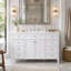 Meuble-lavabo de salle de bain de 122 cm avec lavabo, meuble-lavabo blanc autoportant avec 6 tiroirs et 2 portes, ensemble de vanité moderne en MDF-1319888340