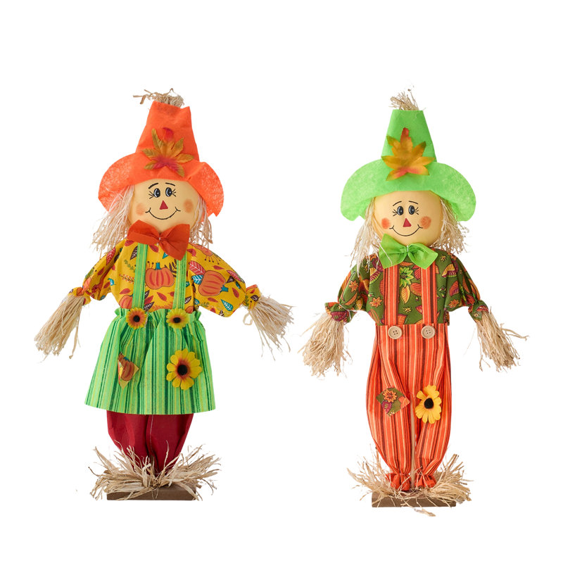 2FT Set of 2 Halloween Scarecrow Decorations