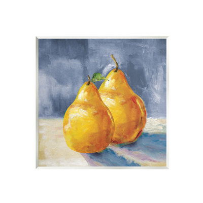 " Classic Yellow Pears Delicious Fruit Still Life " Watercolor Painting