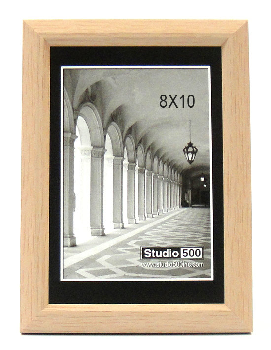 Cadre photo biseauté, Naturel, 8 po x 10 po