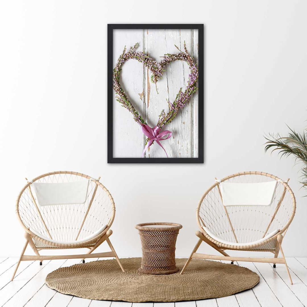 Gerahmtes Poster Lavender Heart