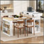 Table de salle à manger extensible avec plateau pliable, table de bar avec tiroirs et prise de courant, îlot de cuisine avec roulettes et crochets, buffet pour la cuisine et la salle à manger (blanc crème et naturel)