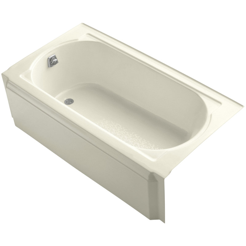 Memoirs 60" x 32" Alcove/Tile in Soaking Cast Iron Bathtub, Cane Sugar