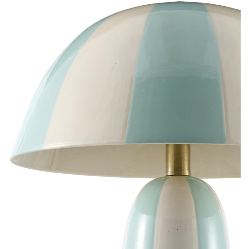 Lampe de table Bayboro, Blanc ; bleu ciel