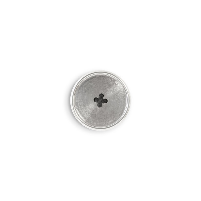 Dimensional Button Tile, Silver