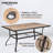 Jayc Rectangular Wood Metal Outdoor Dining Table With Umbrella Hole , 60'' in. W 37'' in. D