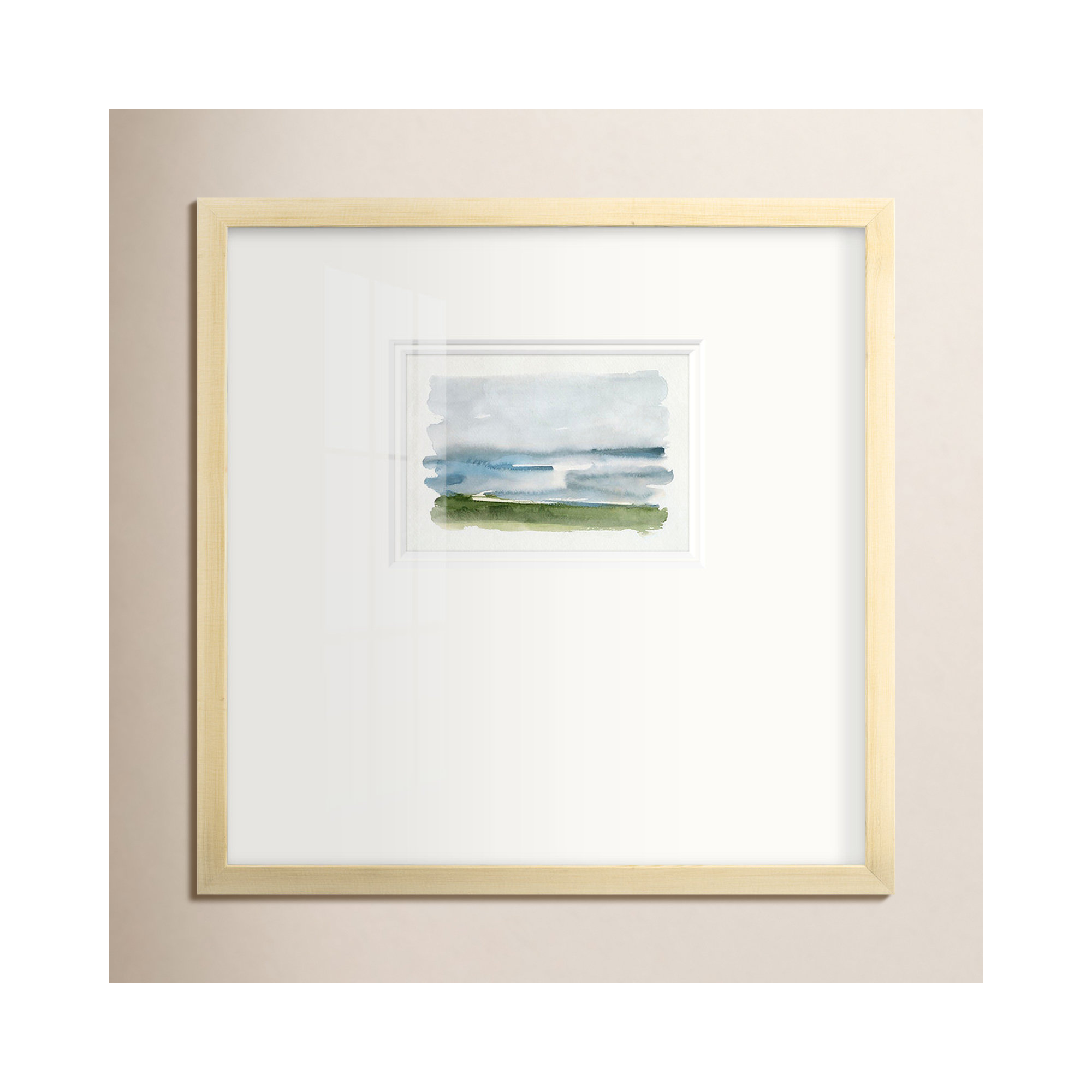 Coastline Splash II, Natural, 17" H x 17" W x 1.25" D