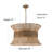 Clavel 4-Light Modern Natural Rattan Pendant Ceiling Fixture Coastal Nautical Chandelier-826884657