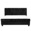 Mitzi Upholstered Velvet Sleigh Bed-32968112-71860109