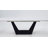 63"-95"Extendable Dining Table For 6-10,White Glossy Sintered Stone Tabletop, Modern Kitchen Table with black Steel Legs