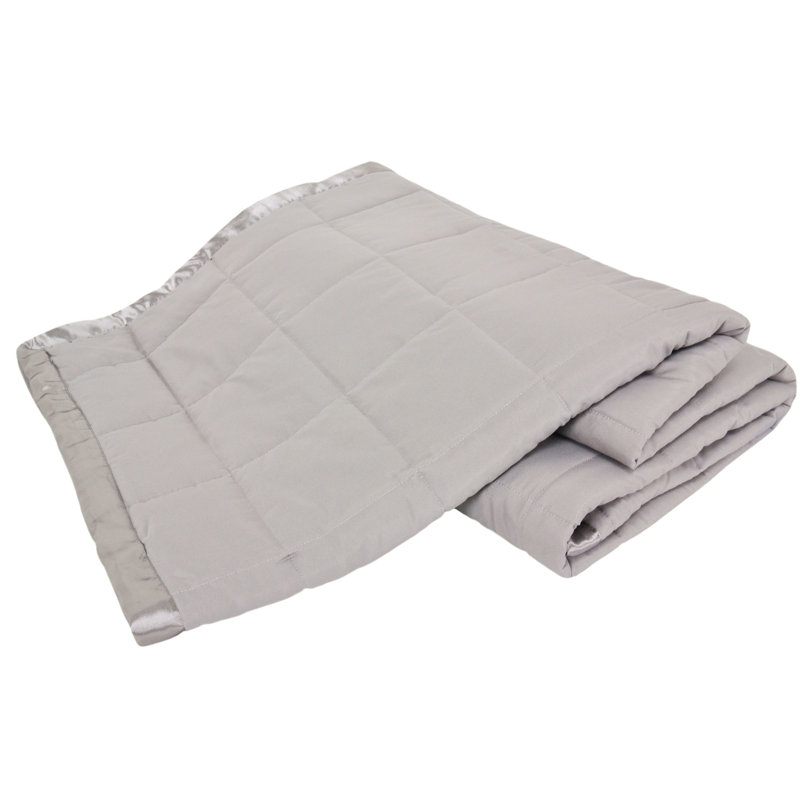 Quilted Throw Blanket, Queen, Med Blue