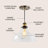 Carraway 1 - Light Brass Gold Pendant