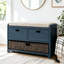 Banc de rangement entièrement assemblé avec panier et tiroirs amovibles-141626008