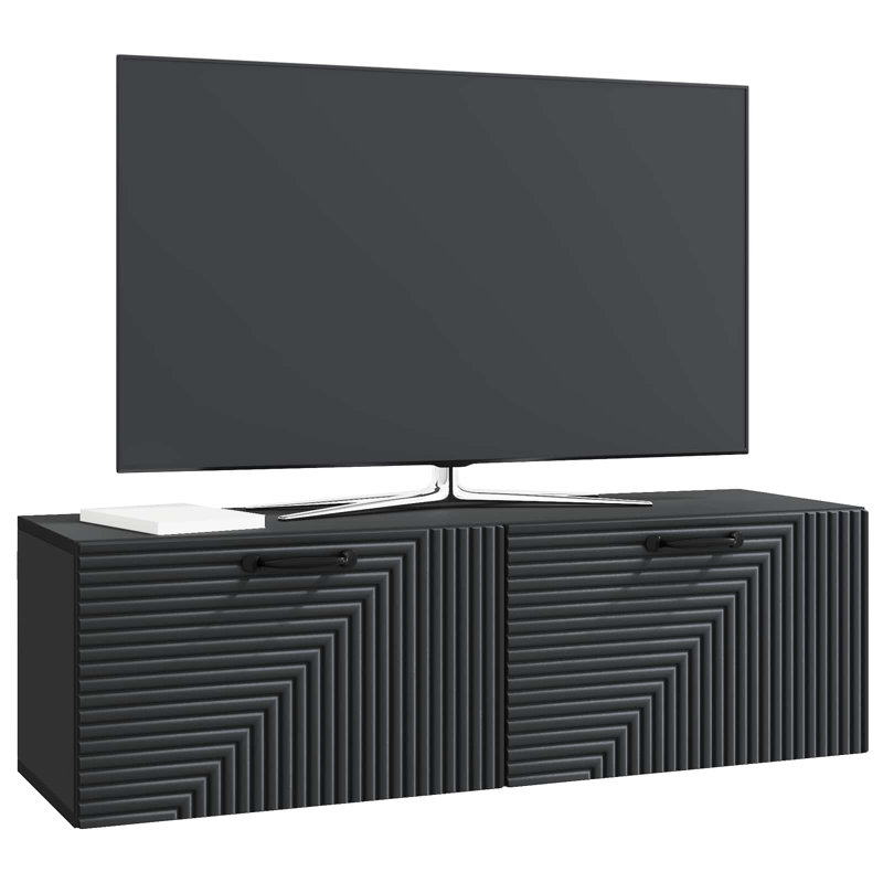 Unfinished TV Stand, Black, 30cm H x 98cm L x 31cm W