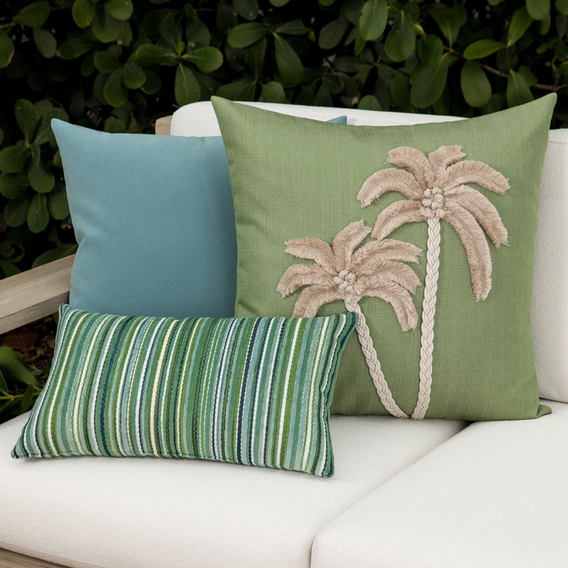 Escape Meadow Square Performance Pillow Cover & Insert, Green