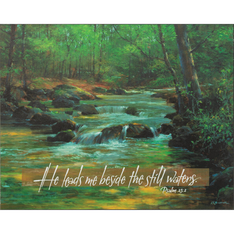 " Davidson River Psalm 23:2 " Painting Print