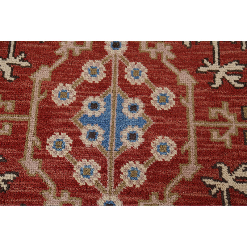 Tapis oriental transitionnel en laine noué à la main Oushak 8 x 10