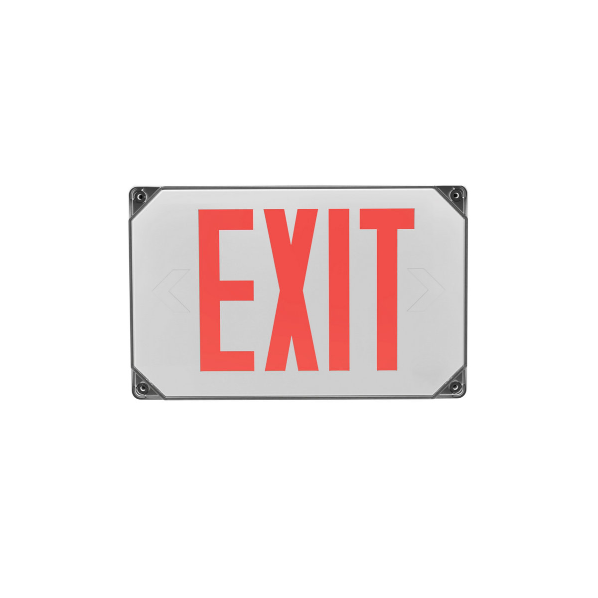Lumight LED Wet Location Emergency Exit Sign - Dual Face - Red Letters ...