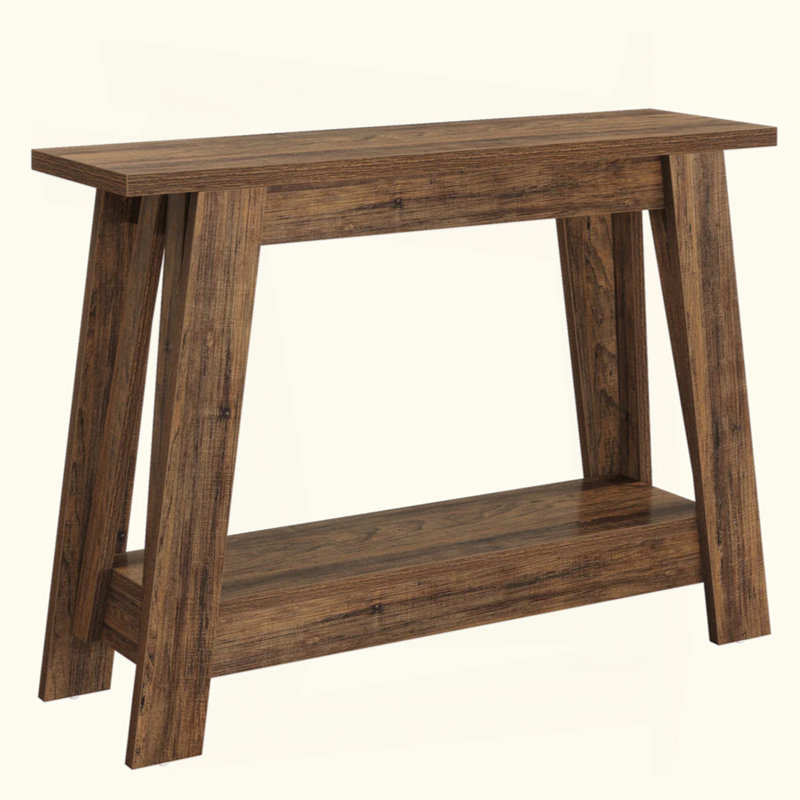 Rustic Console Table,2-Tier Entryway Table,Narrow Sofa Table