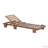 78.8'' Outdoor Patio Chaise Lounge Chair, Acacia Wood Adjustable Recliner with Headrest and Retractable Side Tray, Perfect for Terrace, Poolside, Garden, and Beach-1414615519
