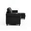 Canapé-lit modulaire en L avec charge sans fil et chaise de rangement-1721999486