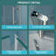 Porte de douche en verre trempé de l 36 po x H 72 po - Revêtement anticorrosion, insonorisant Space Optimizer,