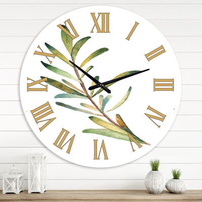 Feuille de romarin - Horloge murale traditionnelle