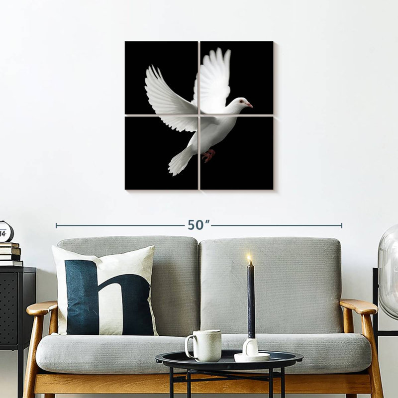 Brampt White Dove, 26" H x 26" W