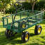 Chariot utilitaire pour chariot de jardin en acier robuste