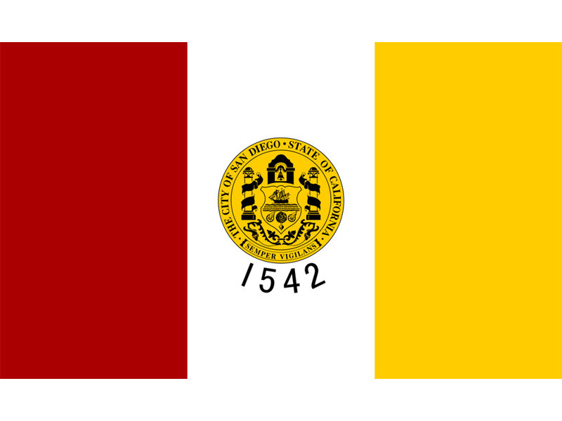 San Diego, Californie, H 11 po x l 18 po