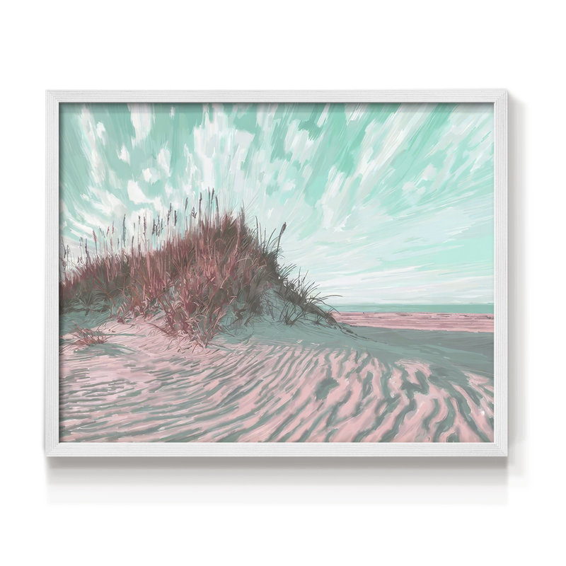 Dramatic Dunes I - Impression encadrée - Restickable, H 8 po x l 10 po, Blanc