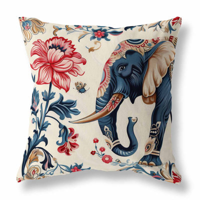 Botanical Elephant Indoor/Outdoor Pillow