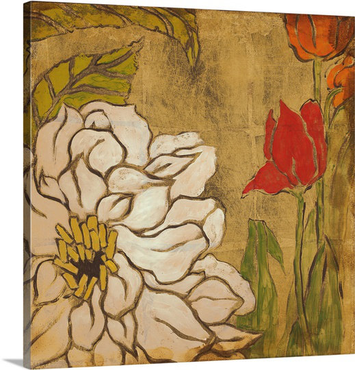 « golden day iii » par liz jardine, reproduction d’art sur toile, H 16 po x l 16 po x P 1,25 po