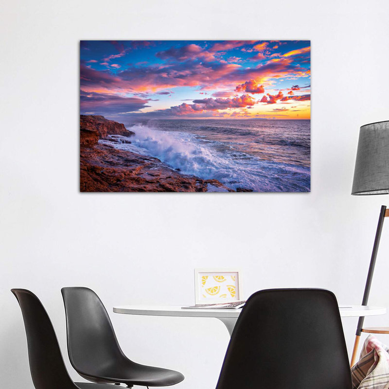 «Stormy Sea» - reproduction, H 40 po x l 60 po x 1,5 po, Toile tendue
