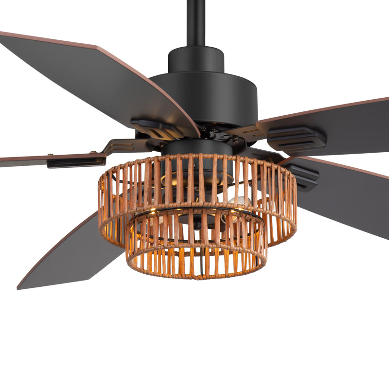 52'' Neal 5 - Blade Standard Ceiling Fan with Remote Control and Light Kit Included
