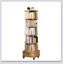 Bibliothèque rotative à 6 niveaux avec tablettes pivotantes à 360 ° avec roulettes et tiroir pour petits espaces-130603107-130603109
