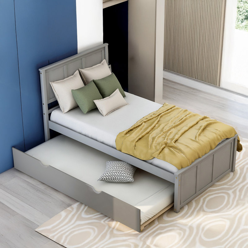 Lit plateforme avec lit gigogne simple