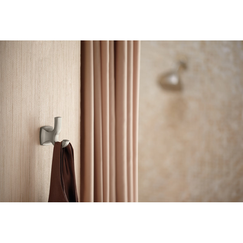Voss Wall Mounted Robe Hook, Brushed Nickel