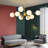 Sputnik Pendant Light Kit Contemporary 8 Globe Glass Shade Solid Brass Ceiling Lamp