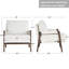 Ensemble de 2 chaises avec accoudoirs en chenille 30 po Mid-Century-101249412