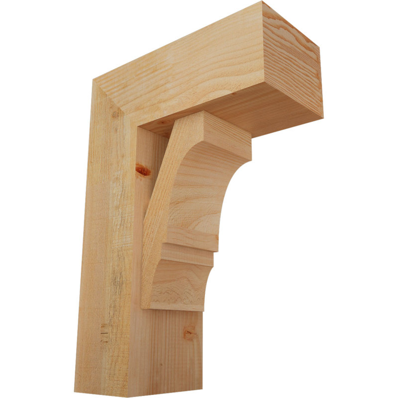 Balboa Block Offset Brace Bracket, 26 x 18, 8"W Douglas Fir (Rough Sawn)
