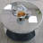 Double-Tier Luxury Round Mirror Sofa Side Table