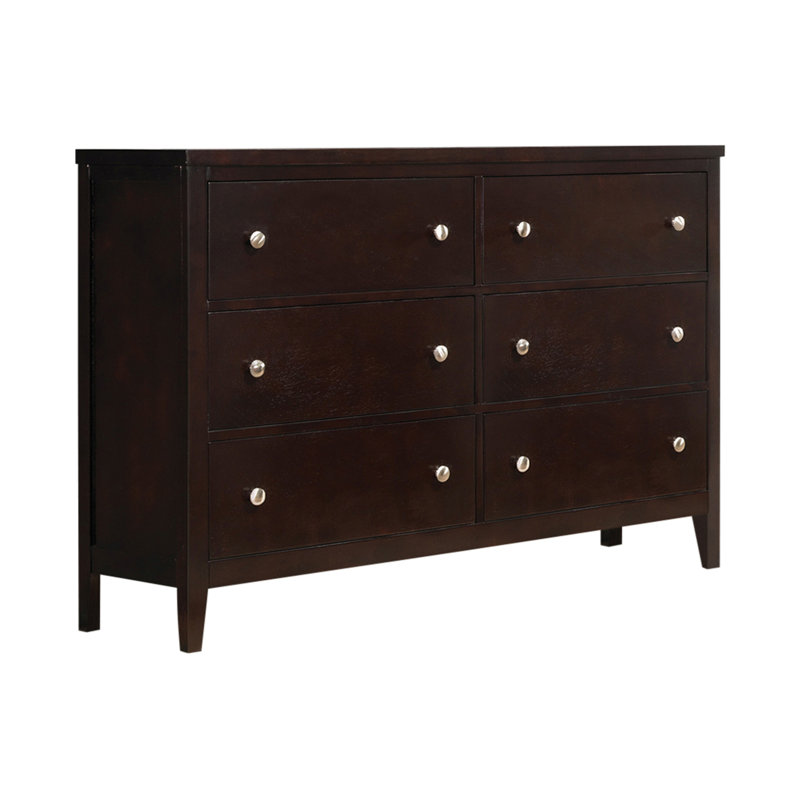 Ensemble de chambre à coucher 3 pièces avec commode Horne Cappuccino, Grand